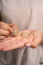 Heliophilia Silver Pendientes de Oro Dorado con Recubrimiento de Laca